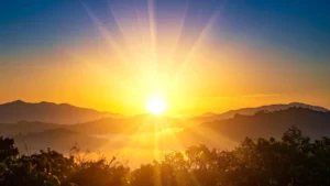 a sunrise